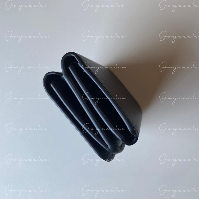 『全新閒置』balenciaga巴黎世家 壓印logo三折mini短夾-14