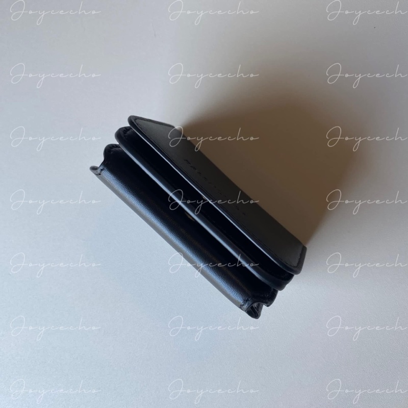 『全新閒置』balenciaga巴黎世家 壓印logo三折mini短夾-17