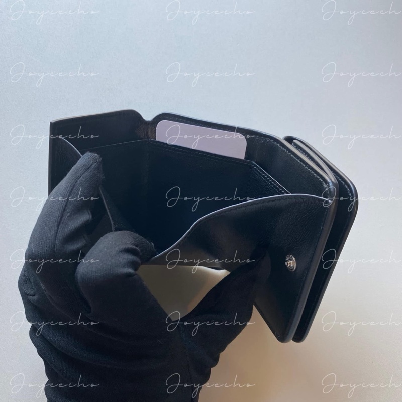 『全新閒置』balenciaga巴黎世家 壓印logo三折mini短夾-18