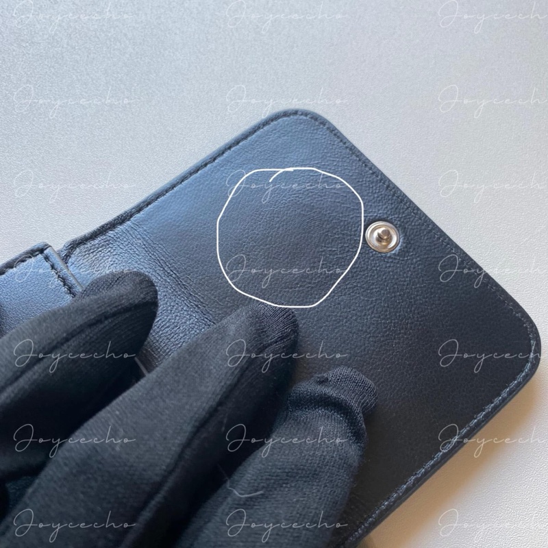 『全新閒置』balenciaga巴黎世家 壓印logo三折mini短夾-24