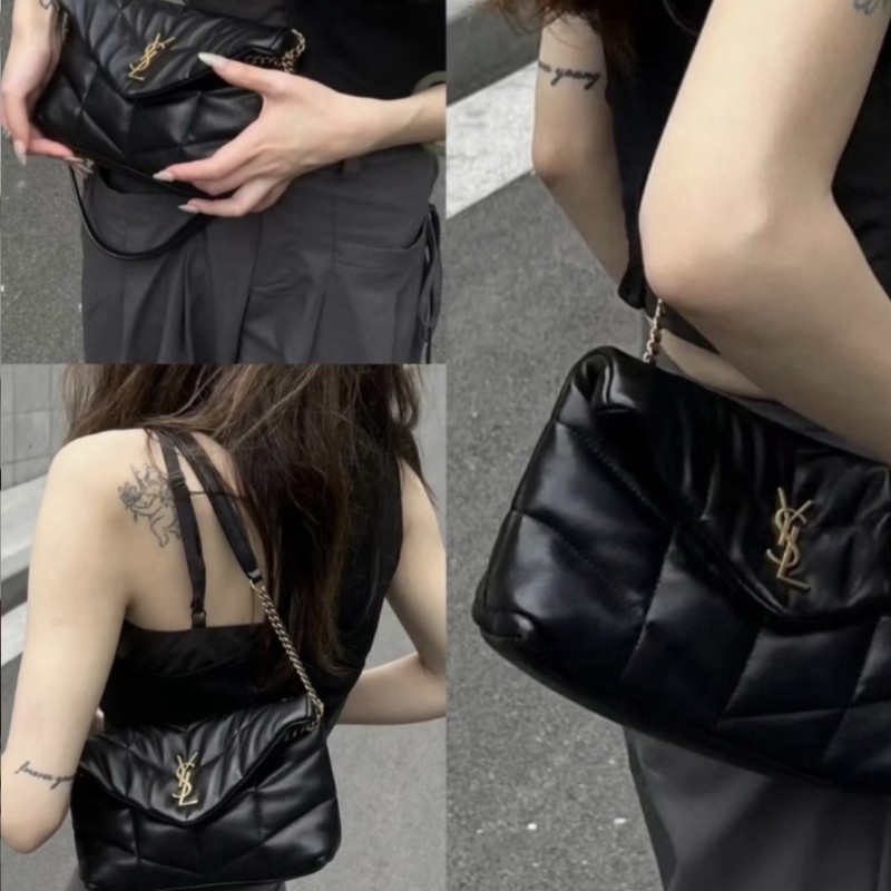 ysl toy puffer 黑金泡芙包-0