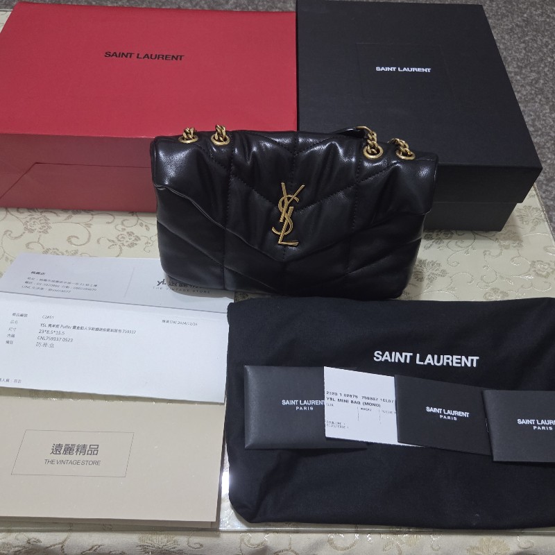 ysl toy puffer 黑金泡芙包-2