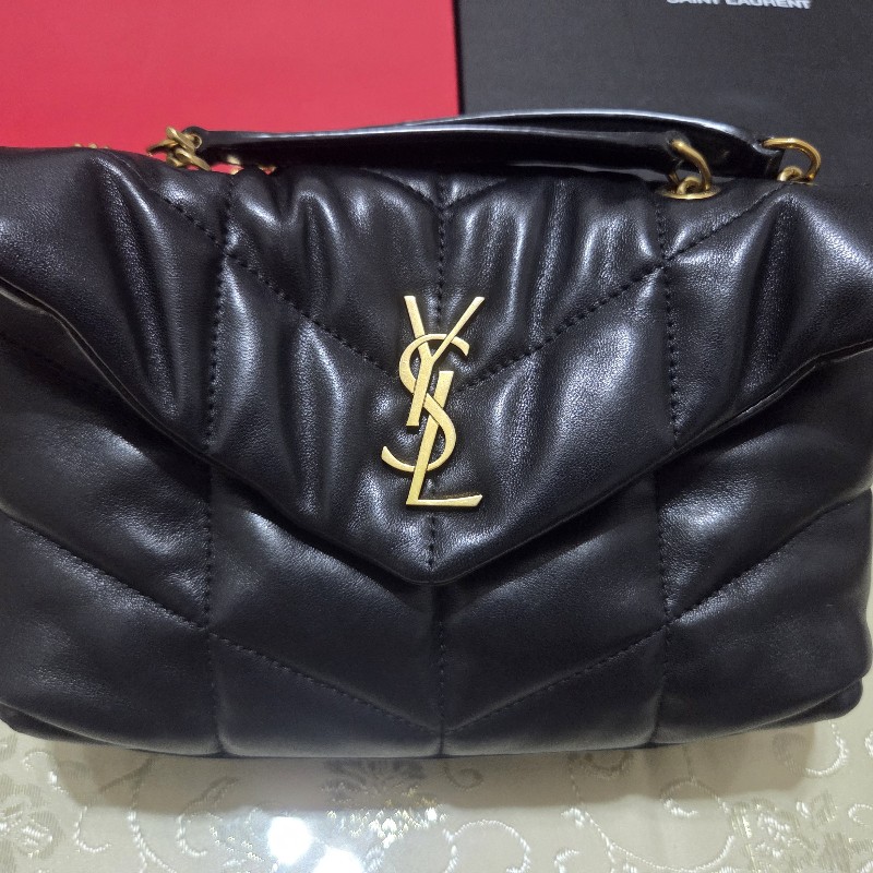 ysl toy puffer 黑金泡芙包-5