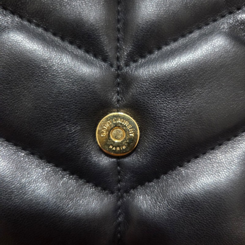 ysl toy puffer 黑金泡芙包-17