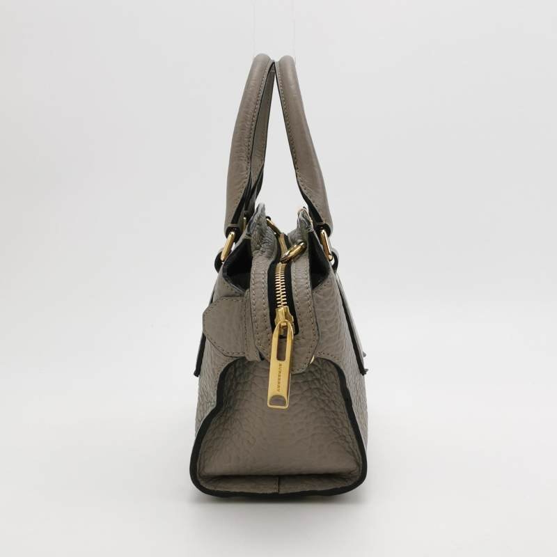 Burberry 小號 牛皮 純色 字母 Logo 拉鍊 斜背包 單肩包-3