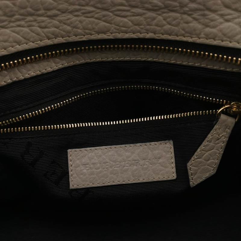 Burberry 小號 牛皮 純色 字母 Logo 拉鍊 斜背包 單肩包-7