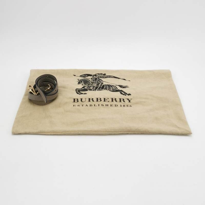 Burberry 小號 牛皮 純色 字母 Logo 拉鍊 斜背包 單肩包-9