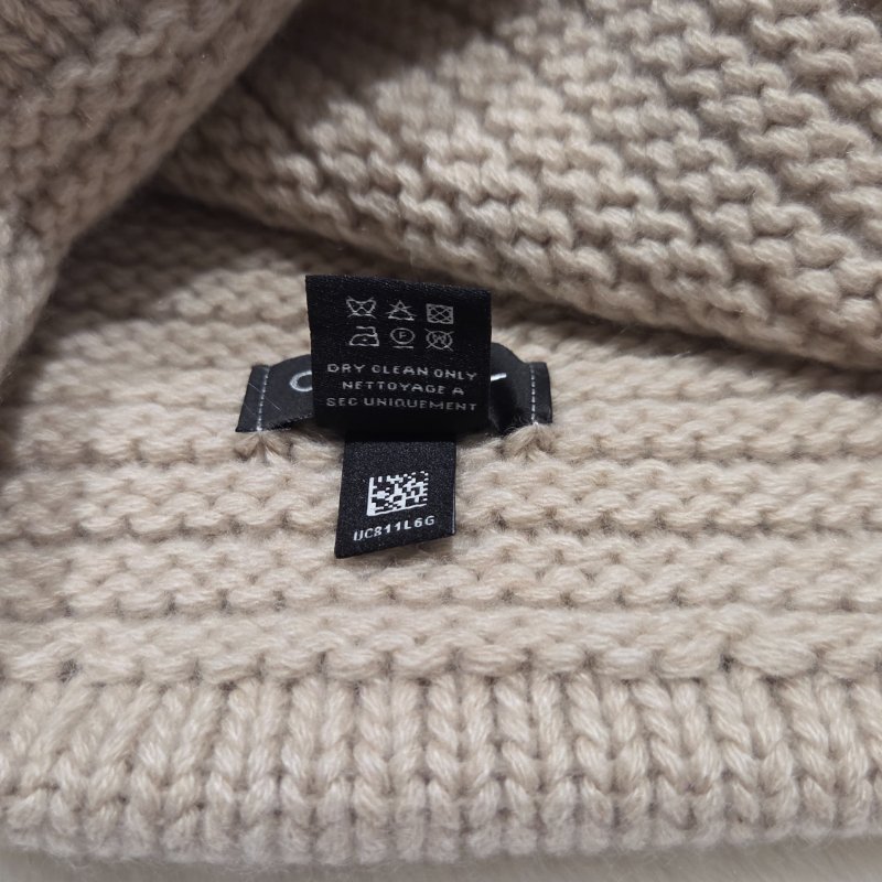 閒置未使用～ Chanel香奈兒奶茶卡其雙C經典logo喀什米爾毛帽/ 冷帽/ 保暖帽/ 針織帽~-8