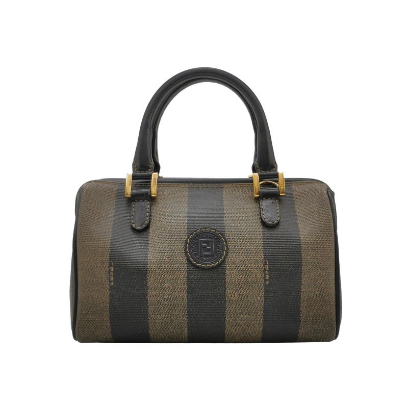 Fendi 牛皮 拼色 雙F 圓標 Logo 波士頓包 手提包-0