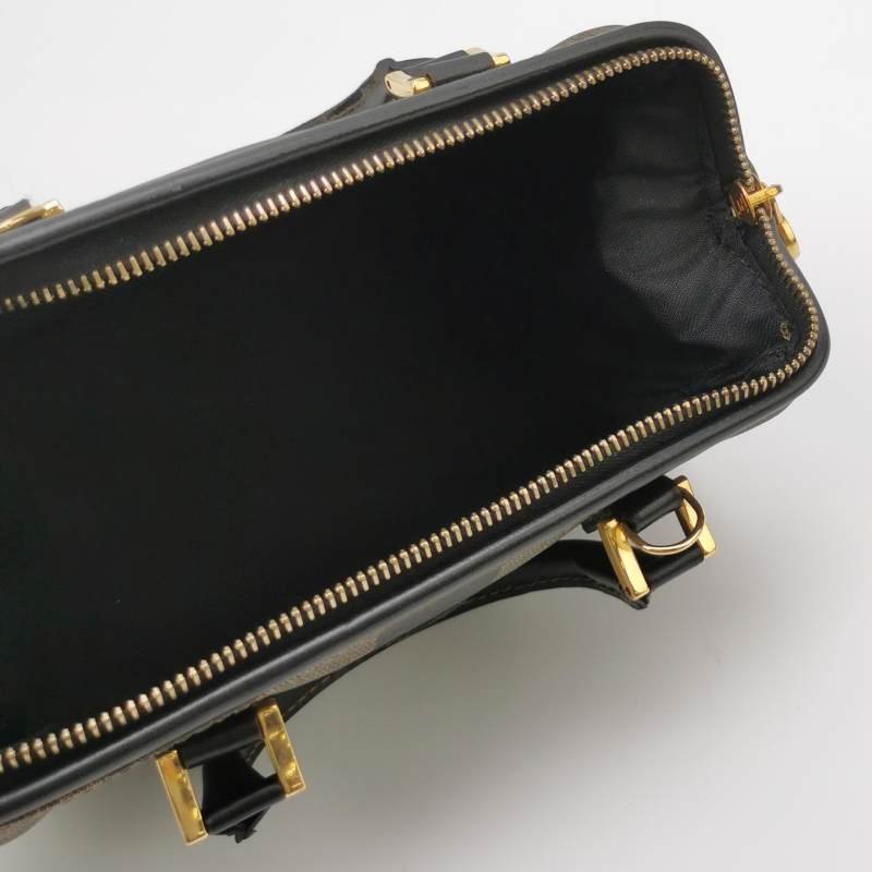 Fendi 牛皮 拼色 雙F 圓標 Logo 波士頓包 手提包-6