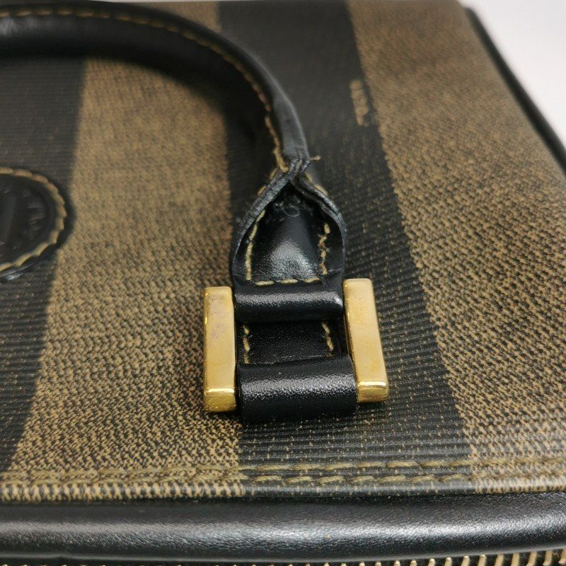 Fendi 牛皮 拼色 雙F 圓標 Logo 波士頓包 手提包-10