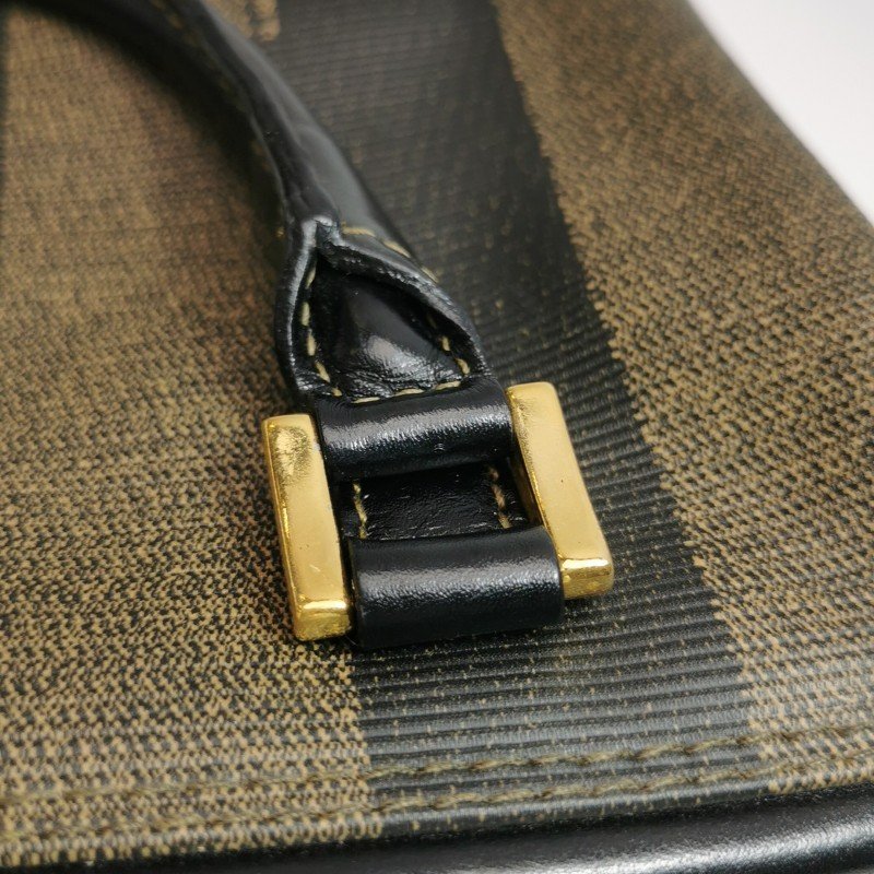 Fendi 牛皮 拼色 雙F 圓標 Logo 波士頓包 手提包-11