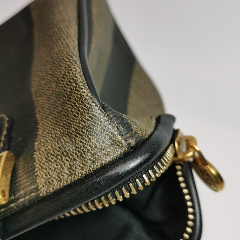 Fendi 牛皮 拼色 雙F 圓標 Logo 波士頓包 手提包-12