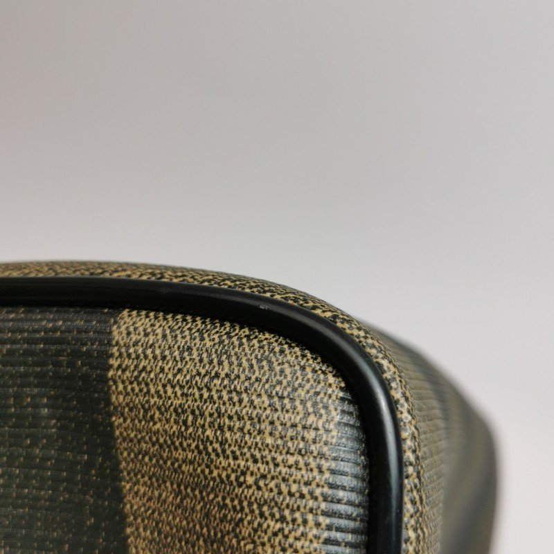 Fendi 牛皮 拼色 雙F 圓標 Logo 波士頓包 手提包-13