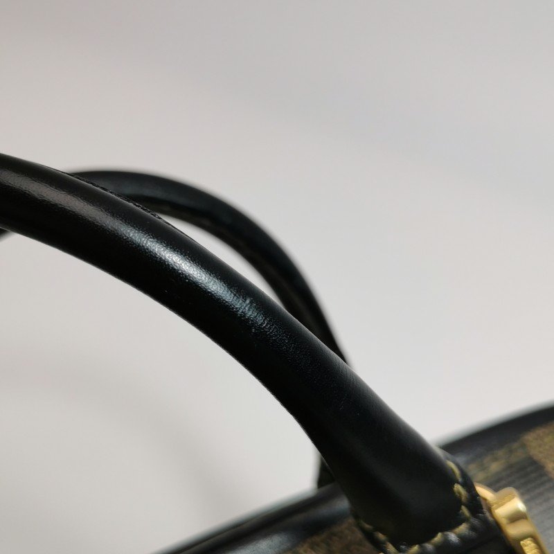 Fendi 牛皮 拼色 雙F 圓標 Logo 波士頓包 手提包-16