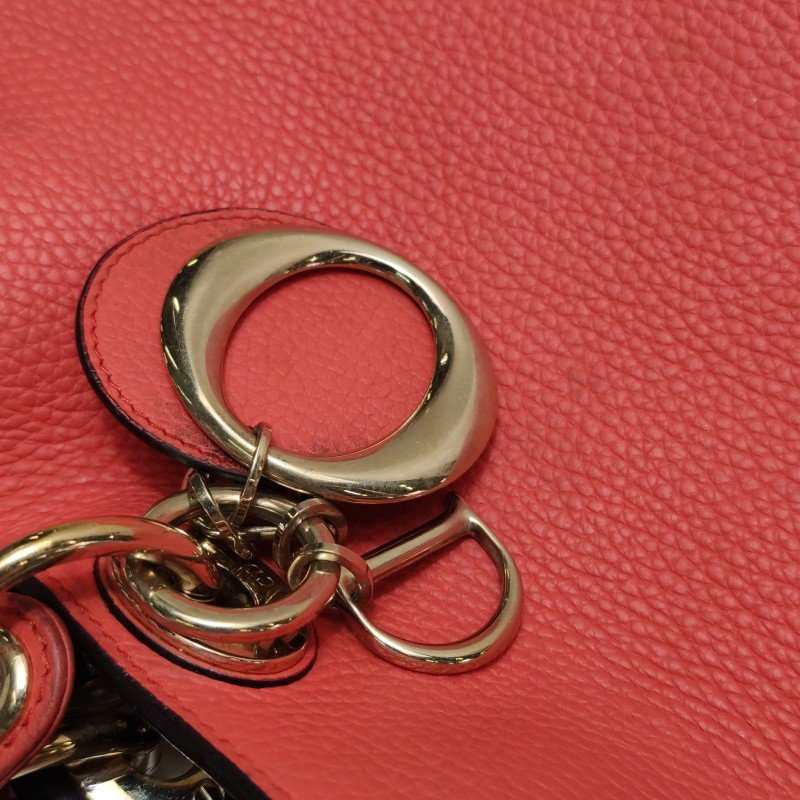 Dior Diorissimo 大號 牛皮 純色 Dior 字母 吊飾 手提包-11