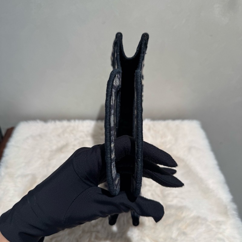 迪奧/Dior  藍色 Oblique 印花 托特 手提包-13