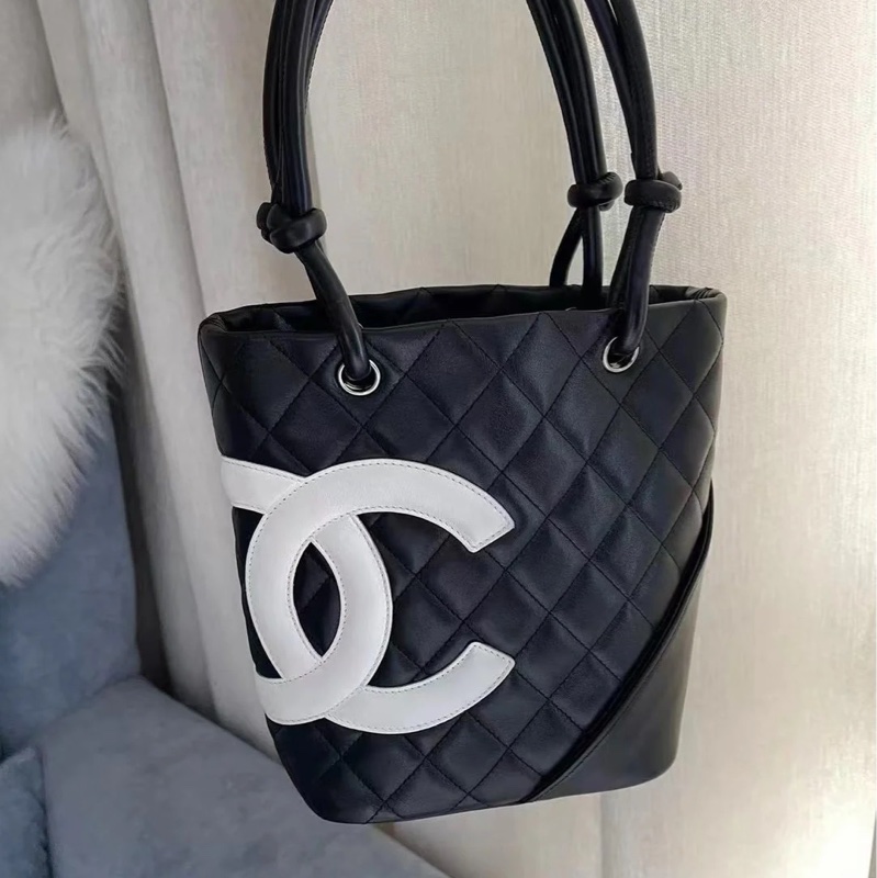 Chanel黑白康鹏菜籃子-0