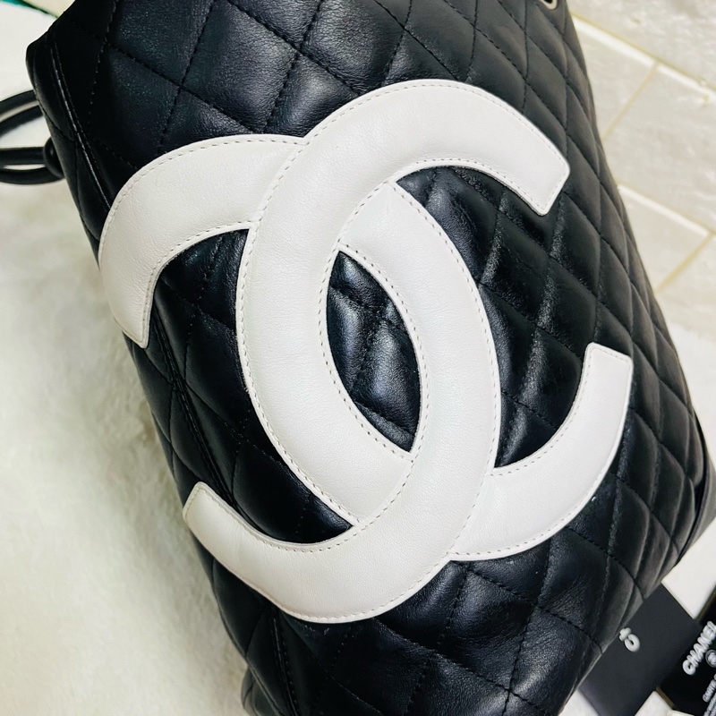 Chanel黑白康鹏菜籃子-15