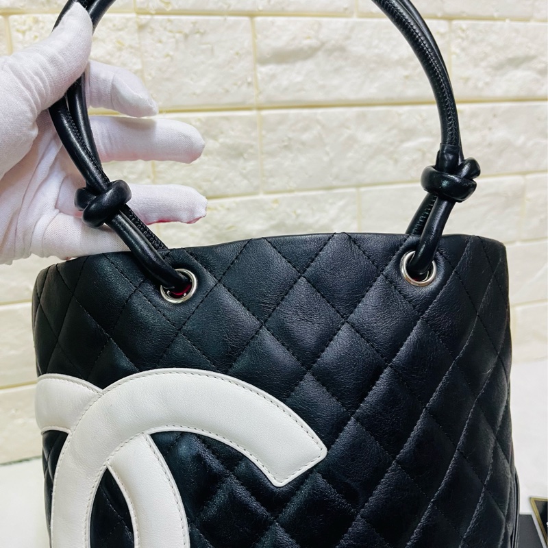Chanel黑白康鹏菜籃子-19