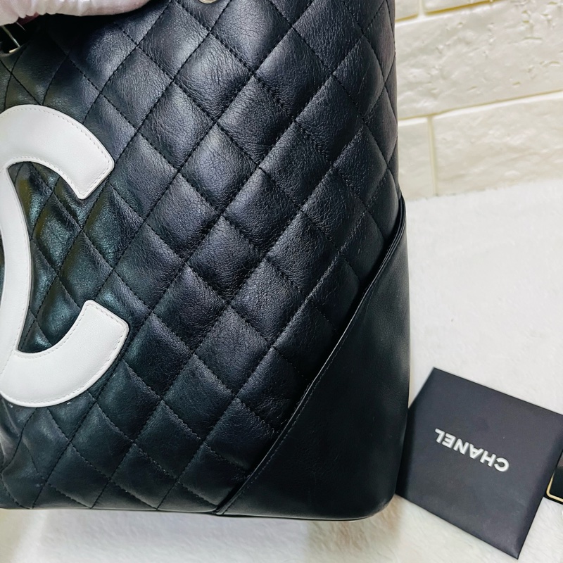 Chanel黑白康鹏菜籃子-43