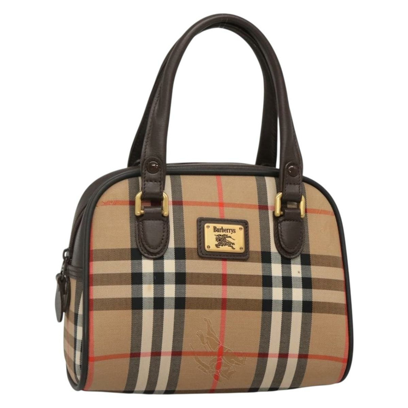 【日本直送】Burberrys Nova 格紋手提包帆布米金色正品 ki5913-0