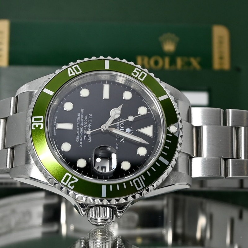 9成8新 Rolex Submariner 16610LV Date RRR Engraved 2023 Rolex Service Card Full Set (Ora思英)-1