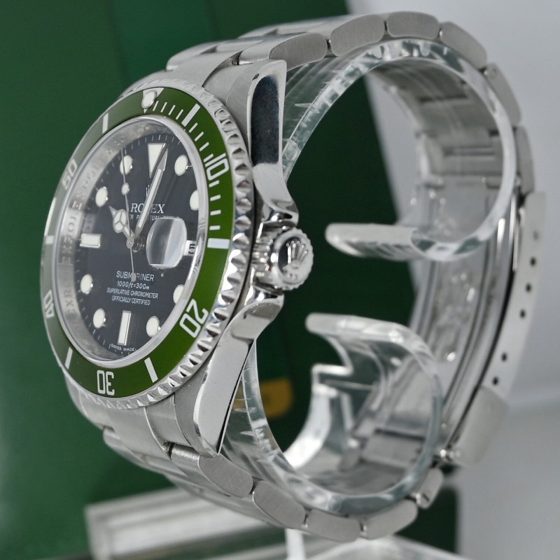 9成8新 Rolex Submariner 16610LV Date RRR Engraved 2023 Rolex Service Card Full Set (Ora思英)-3