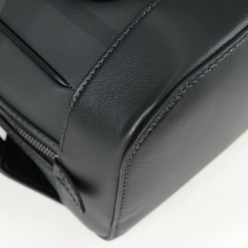 【日本直送】BURBERRY Nova 格紋背包 PVC 黑色 正品 BA4518-14