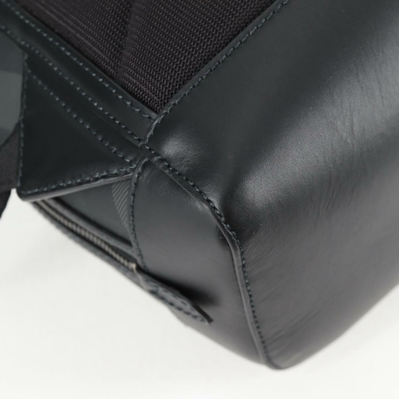 【日本直送】BURBERRY Nova 格紋背包 PVC 黑色 正品 BA4518-16