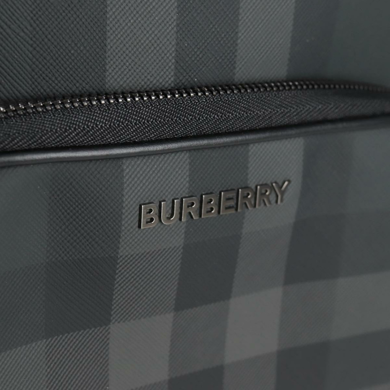 【日本直送】BURBERRY Nova 格紋背包 PVC 黑色 正品 BA4518-17