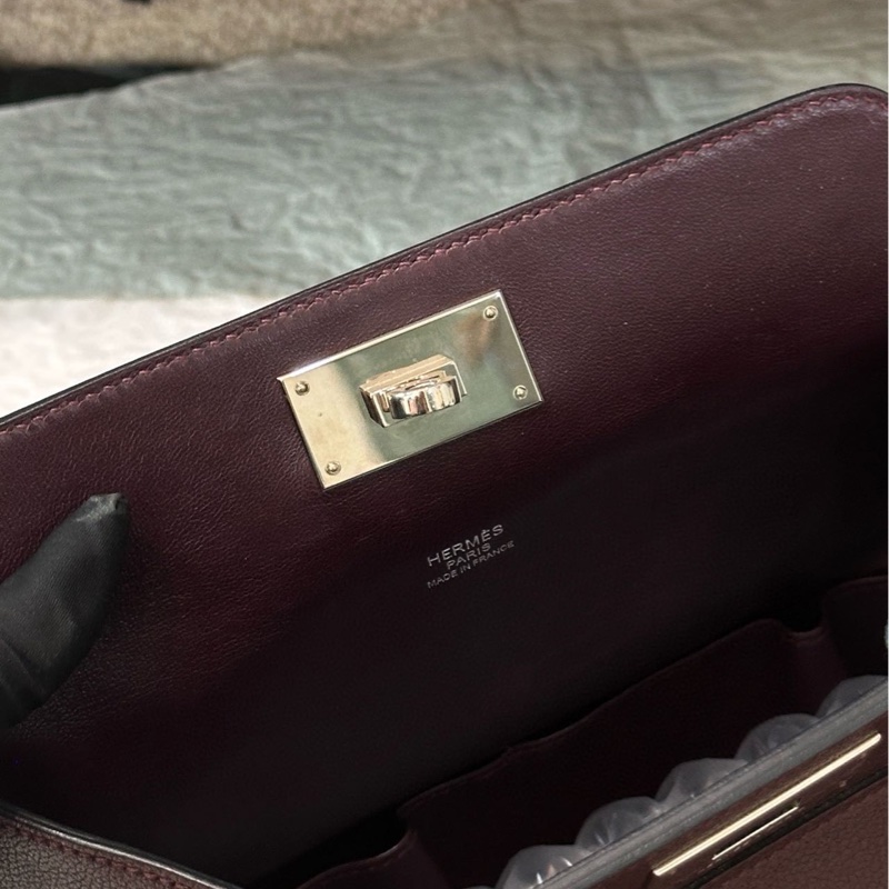 🌈Hermes❤️Tool Box 20❤️馬鞍紅銀扣🌟99新🌈Evercolor皮🌟-2