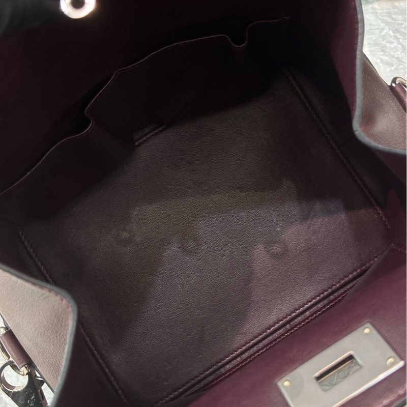 🌈Hermes❤️Tool Box 20❤️馬鞍紅銀扣🌟99新🌈Evercolor皮🌟-6