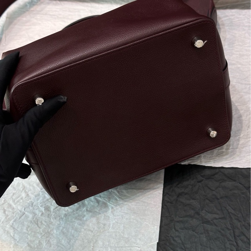 🌈Hermes❤️Tool Box 20❤️馬鞍紅銀扣🌟99新🌈Evercolor皮🌟-7