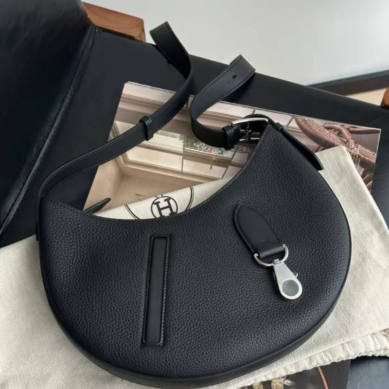 hermes arcon黑銀月亮包小號肩背包 28×15.5×3cm 全新配件塵袋-2