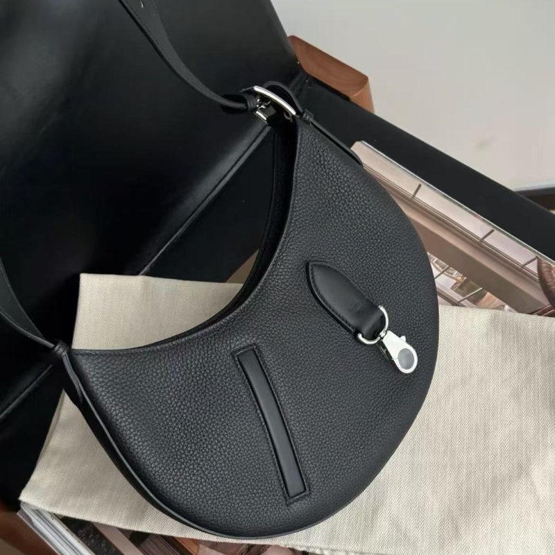 hermes arcon黑銀月亮包小號肩背包 28×15.5×3cm 全新配件塵袋-3