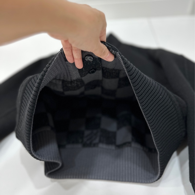 Louis Vuitton LV 黑灰 棋盤格 雙面穿 绵羊毛 夾克 外套 棒球外套-16