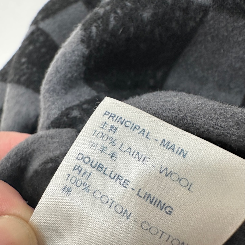 Louis Vuitton LV 黑灰 棋盤格 雙面穿 绵羊毛 夾克 外套 棒球外套-21