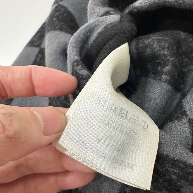Louis Vuitton LV 黑灰 棋盤格 雙面穿 绵羊毛 夾克 外套 棒球外套-27