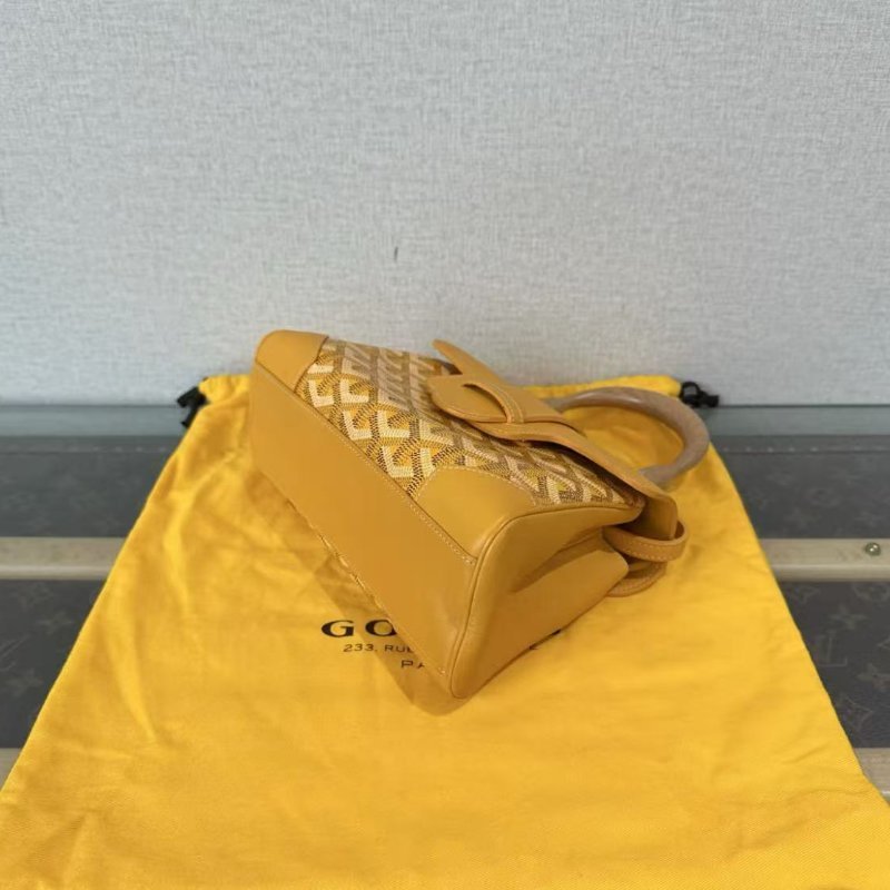 GOYARD 木手柄mini黃色肩背斜背包 20*15*7.5 98新 配件塵袋購證-2