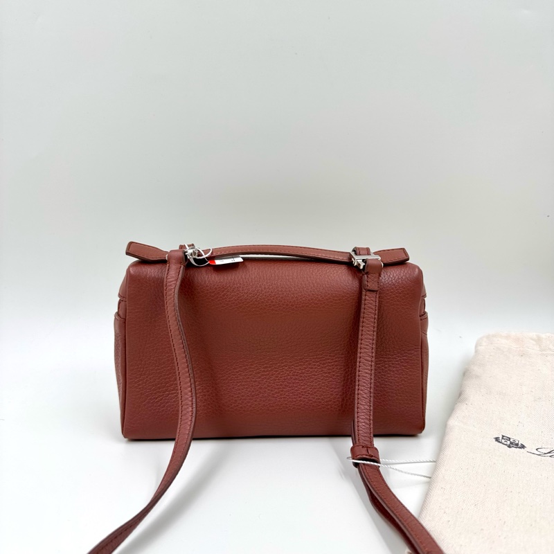 Loro Piana / 諾悠翩雅 19 磚紅色飯盒包-1