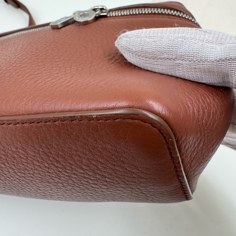 Loro Piana / 諾悠翩雅 19 磚紅色飯盒包-7