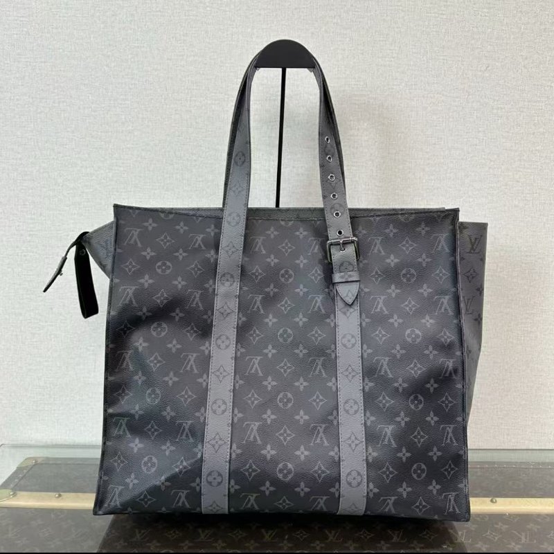 ✨LV NewCabas Zippe黑花托特包 44*38*18 98新 配件塵袋-5
