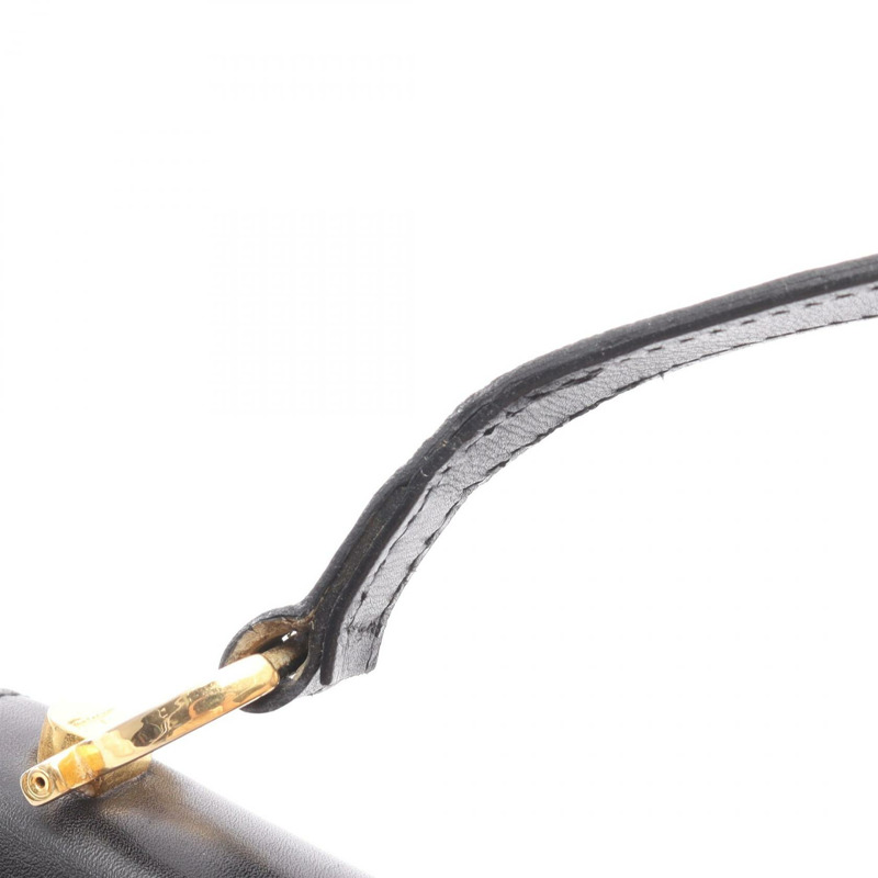 Salvatore Ferragamo Gancini 手提包 21 4797 皮革 黑色 二手 女士 GHW-11