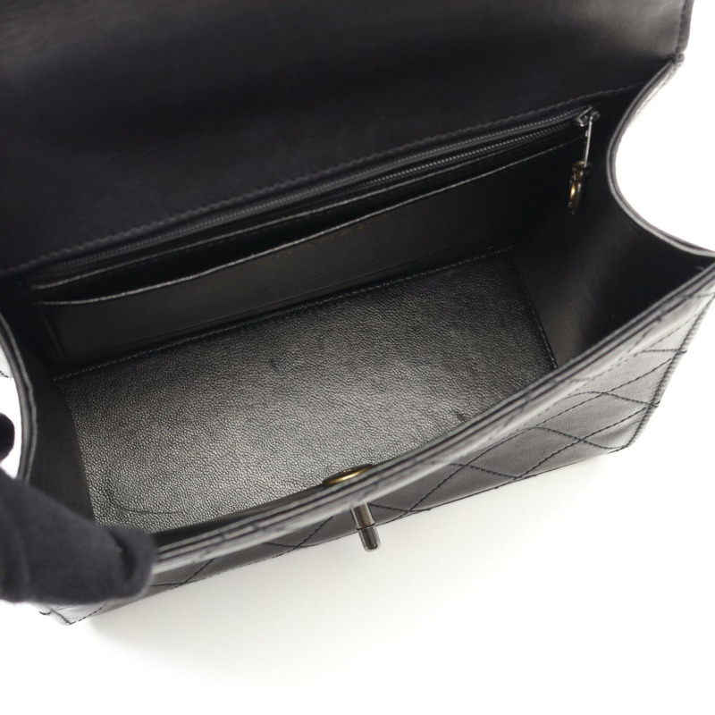 CHANEL Matelasse 手提包 小羊皮 綿羊皮 黑色 二手 女款 CC Coco-2