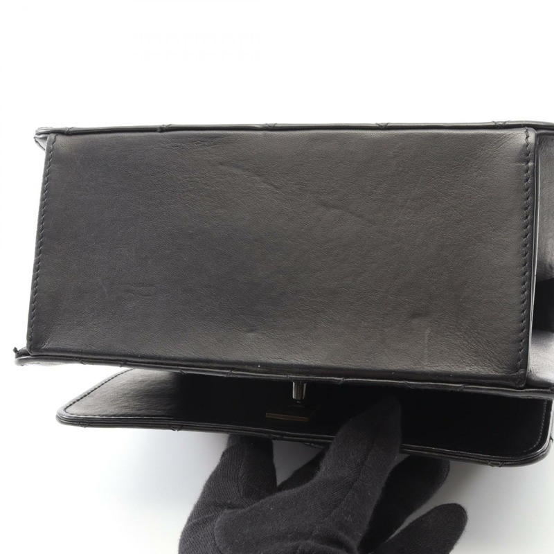 CHANEL Matelasse 手提包 小羊皮 綿羊皮 黑色 二手 女款 CC Coco-8