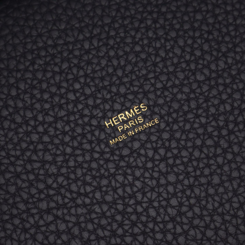 HERMES Picotin Lock casaque PM 手提包 Clemence 皮革 粉紅色 海軍藍 D 二手 GHW-3