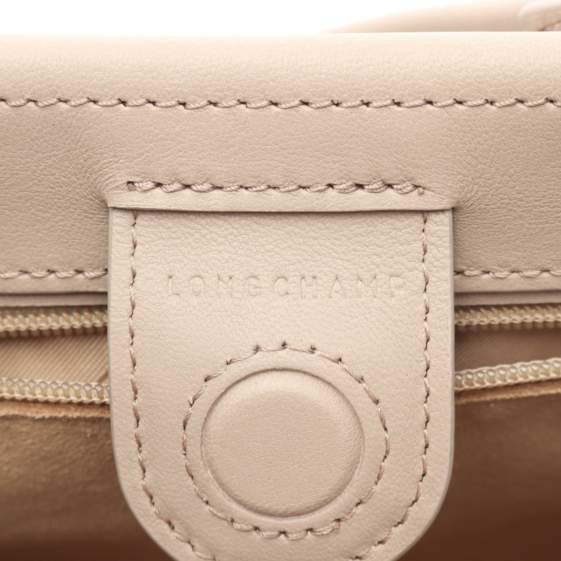 Longchamp Cabas S 頂部手柄單肩包 10309HGO266 皮革米色全新-3