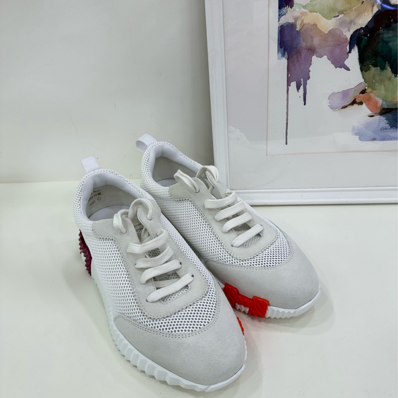 愛馬仕/hermes bouncing 白色運動鞋 閒置 37.5碼-0