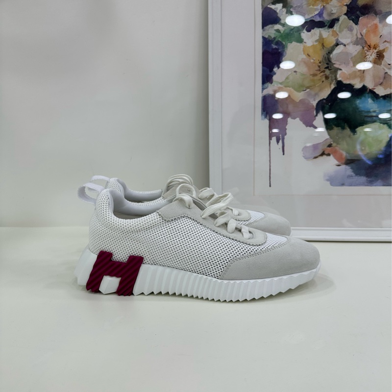 愛馬仕/hermes bouncing 白色運動鞋 閒置 37.5碼-1